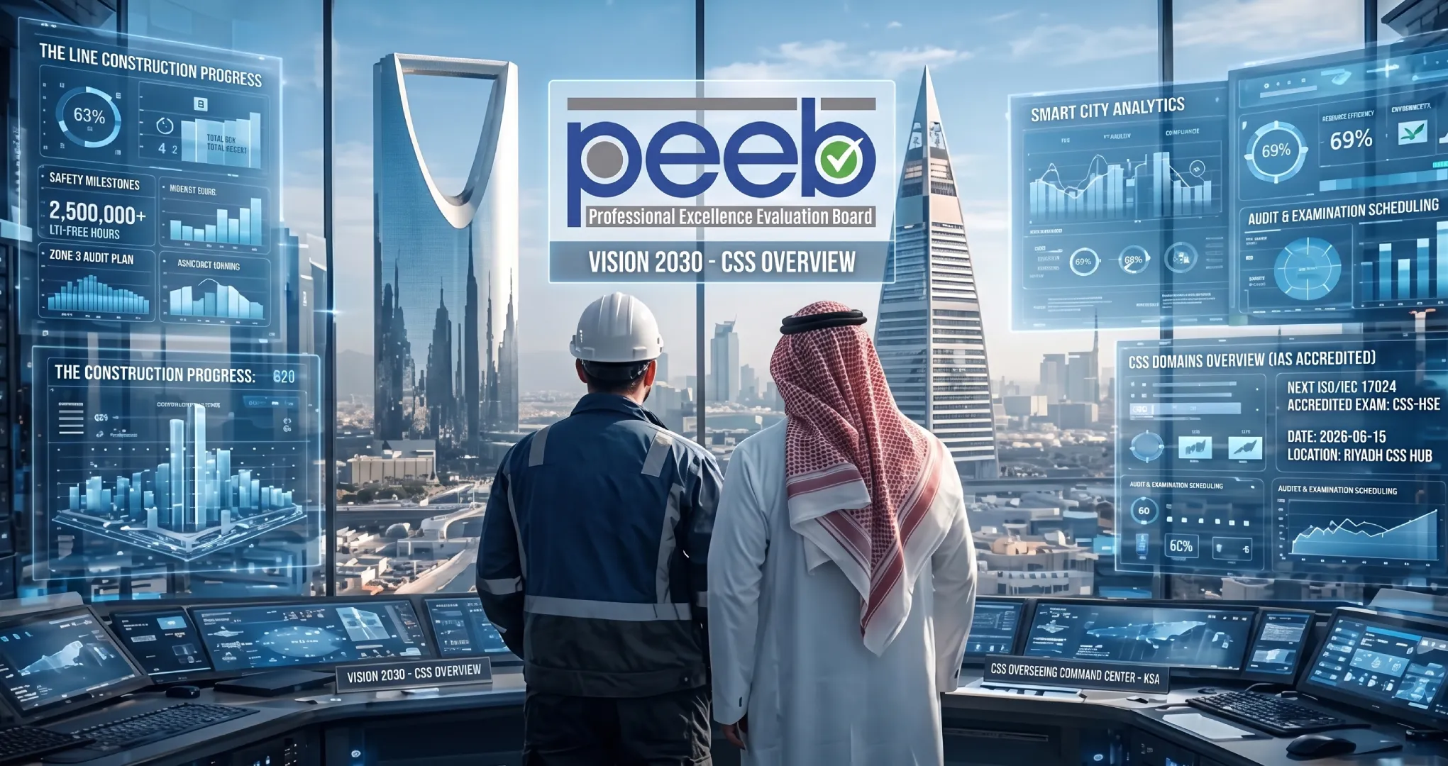 PEEB's Certified Safety Specialist overseeing a Vision 2030 construction site
