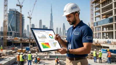 A Certified Safety Specialist analyzing AI-driven safety data to bridge the 2026 skills gap